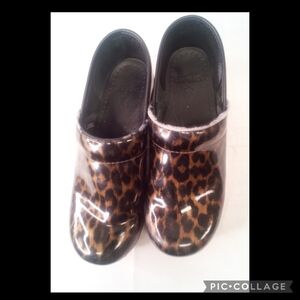 Dansko Leopard Print Clogs